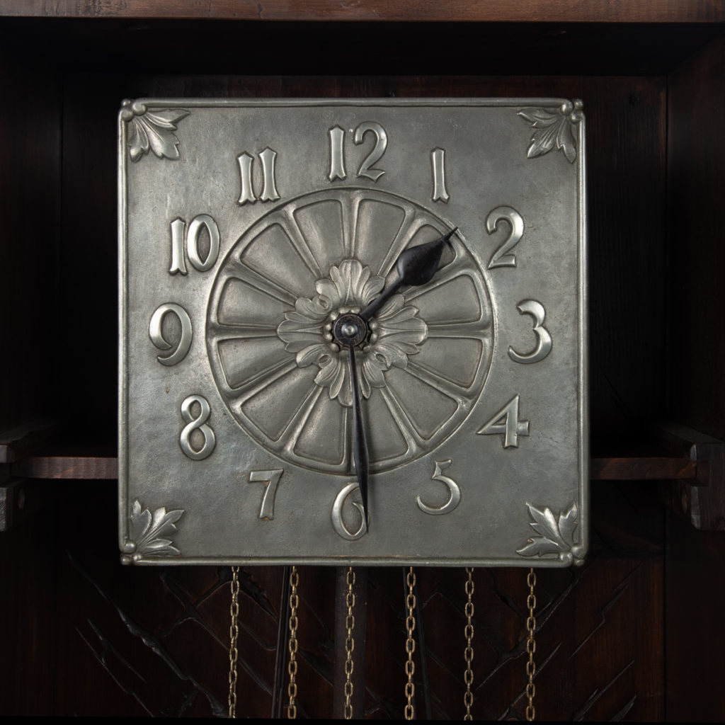 A ‘Black Forest’ linden wood long case clock by Spring of Interlaken ...