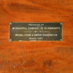 Victorian silver tea and coffee set box mahogany plaque