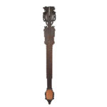 Lord Vernon’s Sudbury Hall lime wood barometer antique details