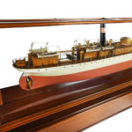 A mirror-backed shipyard model of ‘S.S. Scott