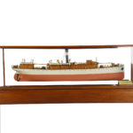 A mirror-backed shipyard model of ‘S.S. Scott’, by Garston of Liverpool, 1904 without stand