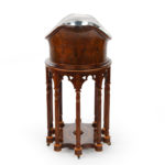 Antique Wine Cooler wooden silver side