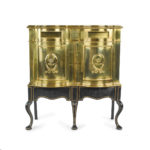 A most unusual Victorian brass private posting box