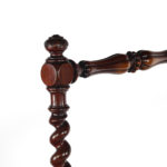 A set of Victorian mahogany library steps detail
