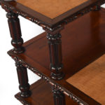 A set of Victorian mahogany library steps detai