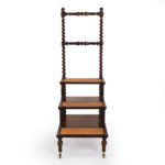 Victorian mahogany library steps front