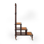 Victorian mahogany library steps side