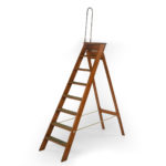 A usual set of Victorian folding Walnut libarary steps