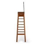 A usual set of Victorian folding Walnut libarary steps front