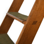 A usual set of Victorian folding Walnut libarary steps detail