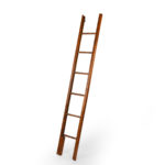 Unusual Walnut Library Pole ladder
