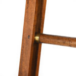 Unusual Walnut Library Pole ladder folding